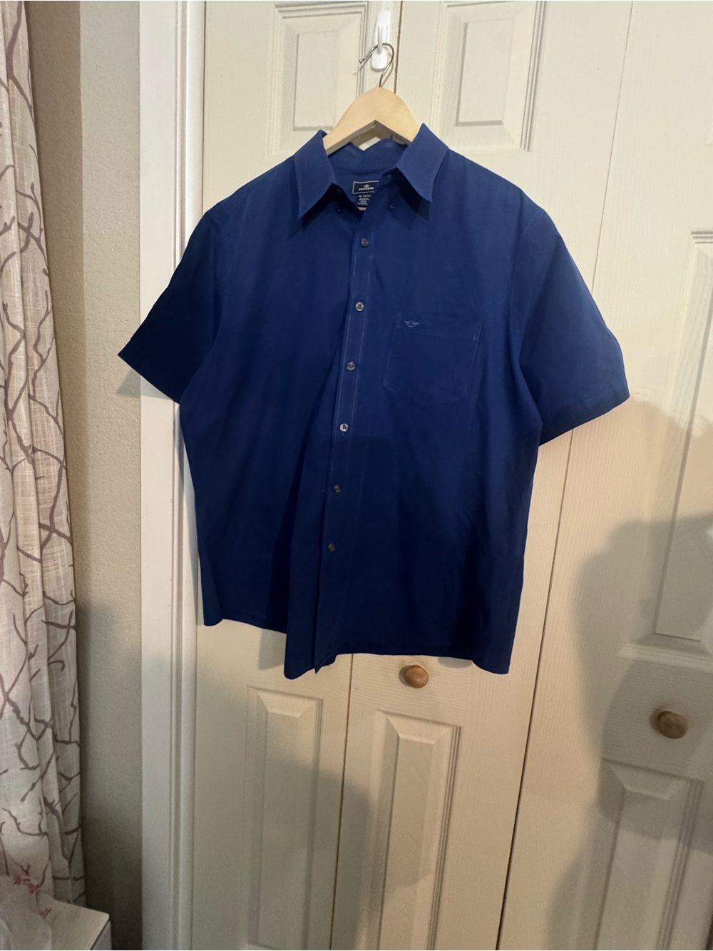 Dockers Men’s Short-Sleeve Button-Down Shirt — Navy Blue